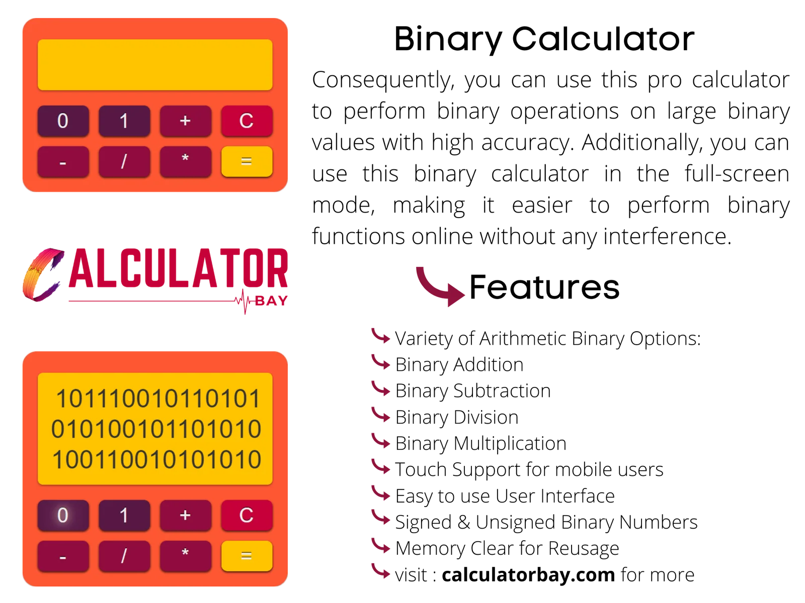binary form math calculator