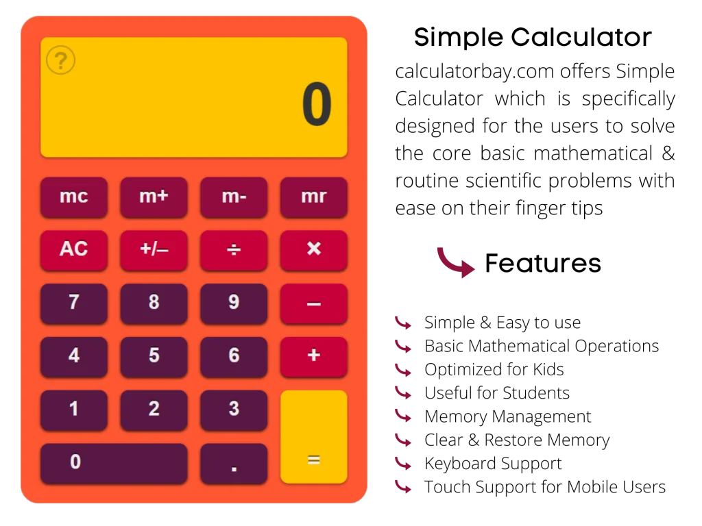 Features of Simple Online Calculator
