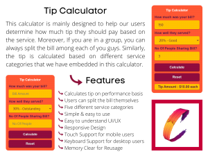 Tip Calculator | Basic Gratuity Guide - Calculator Bay